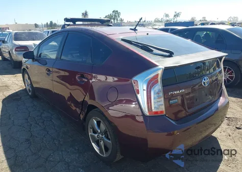 2013 Toyota Prius Three Se из США, поврежденный, VIN JTDKN3DU4D5589703